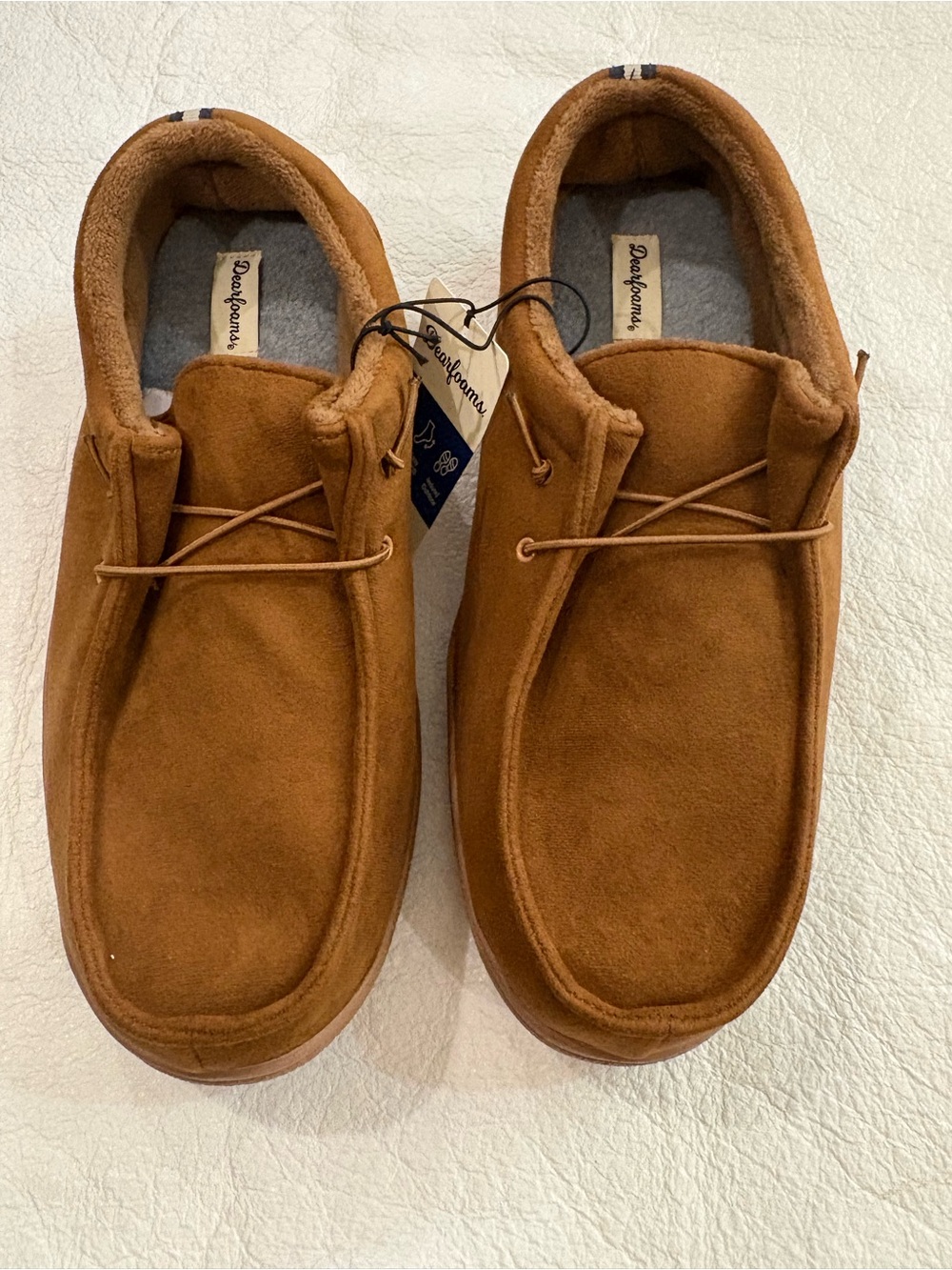 Dearfoams Brown Moccasin Slippers size XL 13/14